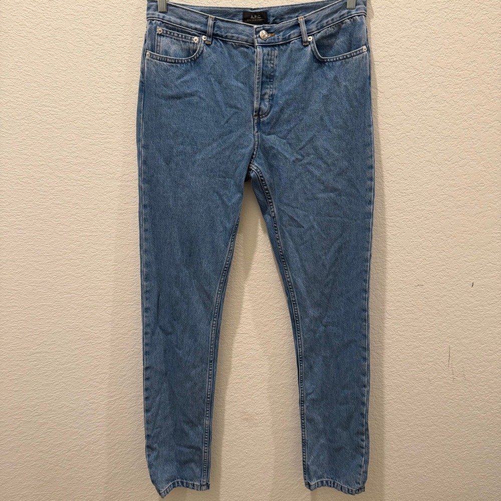 APC Petit New Standard Jeans Mens 32 Light Wash Blue Slim Fit Denim Pants